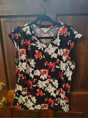 Liz Claiborne Flowy Floral Blouse Size XXL
